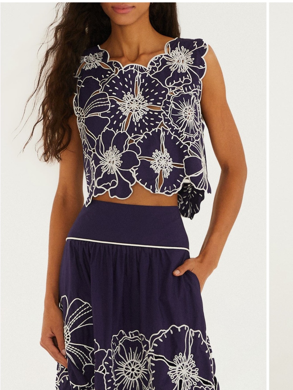FARM Rio Embroidered Top and Skirt Cotton - Picture 3 of 4